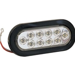 Buyers 6 Inch Clear Oval Backup Light Kit With 10 LEDs (PL-2 Connection, Includes Grommet And Plug)