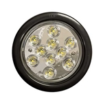 Buyers 4 Inch Clear Round Backup Light Kit With 10 LEDs (PL-2 Connection, Includes Grommet And Plug)