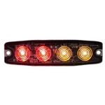 Buyers Ultra Thin 4.5 Inch LED Strobe Light - Red/Amber