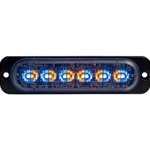 Buyers Dual Color Thin 4.5 Inch Wide LED Strobe Light - Amber/Blue