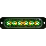 Buyers Dual Color Thin 4.5 Inch Wide LED Strobe Light - Amber/Green
