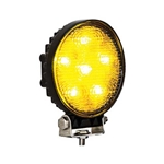 Buyers 4.5 Inch LED Flood Light With Black Housing - Amber