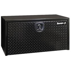 Black Steel Toolbox with Aluminum Drop Door 18" x 18" x 48"