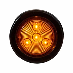 Buyers 2 Inch Amber Round Marker/Clearance Light With 4 LEDs Kit