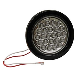 Buyers 4 Inch Clear Round Backup Light Kit With 24 LEDs (PL-2 Connection, Includes Grommet And Plug)