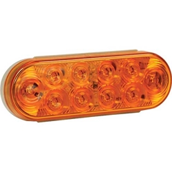 Buyers 6 Inch Amber Oval Turn Signal Light With 10 LED