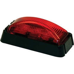 Buyers 2.5 Inch Red Surface Mount/Marker Clearance Light Kit With 3 LEDs (PL-10 Connection, Includes Bracket And Plug)