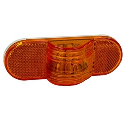 Buyers 6 Inch Amber Oval Mid-Turn Signal-Side Marker Light With 9 LED