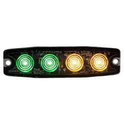 Buyers Ultra Thin 4.5 Inch LED Strobe Light - Green/Amber