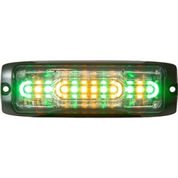Buyers Ultra Thin Wide Angle 5 Inch LED Strobe Light - Amber/Green
