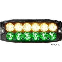 Buyers Dual Row Ultra Thin 5 Inch LED Strobe Light - Amber/Green