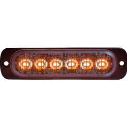 Buyers Dual Color Thin 4.5 Inch Wide LED Strobe Light - Amber/Clear