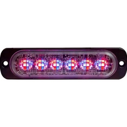 Buyers Dual Color Thin 4.5 Inch Wide LED Strobe Light - Red/Blue