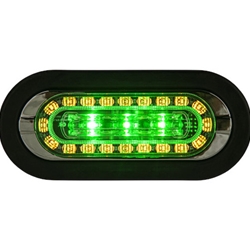 Buyers Combination 6 Inch LED Amber Marker Light With Amber/Green Strobe Light