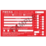 Annual Vehicle Inspection Label 100 Pack (Aluminum, English)