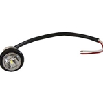 Buyers .75 Inch Round Marker Clearance Lights - 1 LED Clear With Stripped Leads