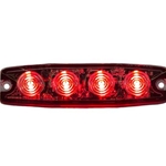 Buyers Ultra Thin 4.5 Inch LED Strobe Light - Red