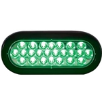 Buyers 6 Inch Oval Recessed LED Strobe Light With Quad Flash - Green