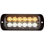 Buyers Thin Dual Row 4.5 Inch LED Strobe Light - Amber/Clear