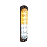 Buyers Thin 4.5 Inch Vertical LED Strobe Light - Amber/Clear