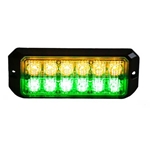Buyers Dual Row 5 Inch LED Strobe Light - Amber/Green