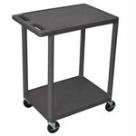 2-Shelf Utility Cart-Black