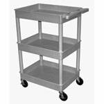 Gray-3 Shelf Tub Cart