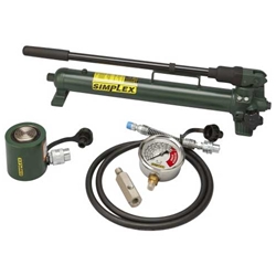Simplex ST502A 50 Ton Low Profile Hydraulic Cylinder & Hand Pump Set