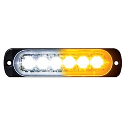 Buyers Thin LED Strobe Light 4.5 Inch - Amber/Clear