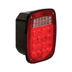 Buyers Driver Side 5.75 Inch Red Stop/Turn/Tail Light With License Plate Light