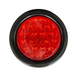 Buyers 4 Inch Red Round Stop/Turn/Tail Light Kit With 18 LEDs (PL-3 Connection, Includes Grommet And Plug)