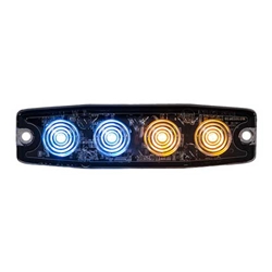 Buyers Ultra Thin 4.5 Inch LED Strobe Light - Blue/Amber