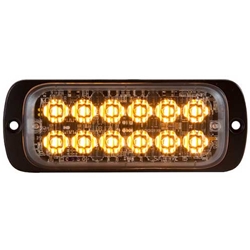 Buyers Thin Dual Row 4.5 Inch LED Strobe Light - Amber