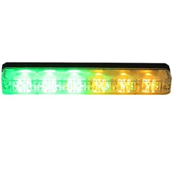 Buyers Ultra Bright Narrow Profile LED Strobe Light - Green/Amber