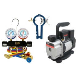 Vacuum Pump with Manifold and Can Tap Kit