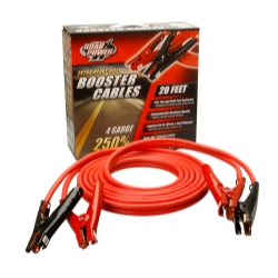 20 ft. 4 gauge with 500 Amp Polar-Glo Booster Cable Clamp