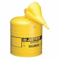Yellow Metal Safety Can, Type 1, Five Gallon, with Yellow Plastic Funnel, for Diesel Fuel